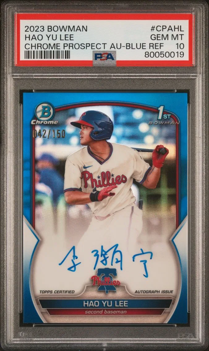 2023 #CPAHL Hao YU Lee PSA 10 Bowman Chrome Prospect Autographs