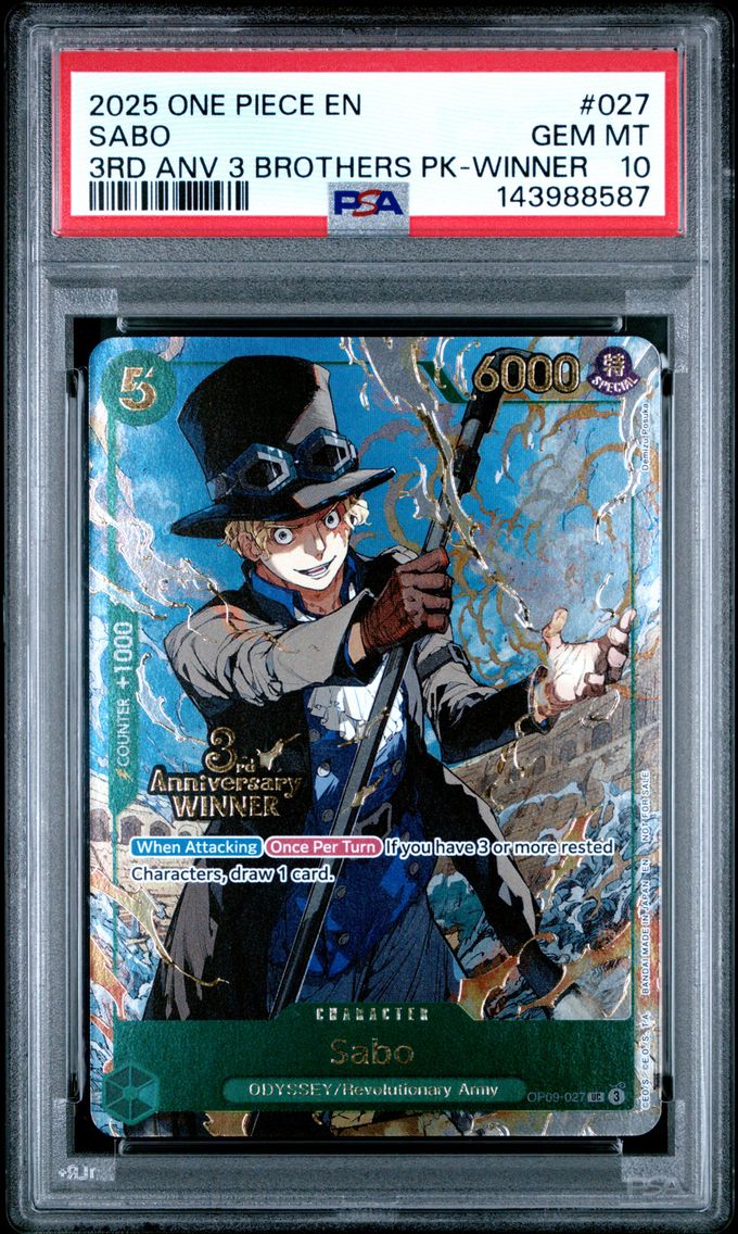 2025 #027 Sabo PSA 10 3rd Annive