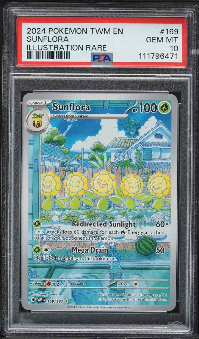 2024 #169 Sunflora PSA 10 Twm EN-Twilight Masquerade Pokemon