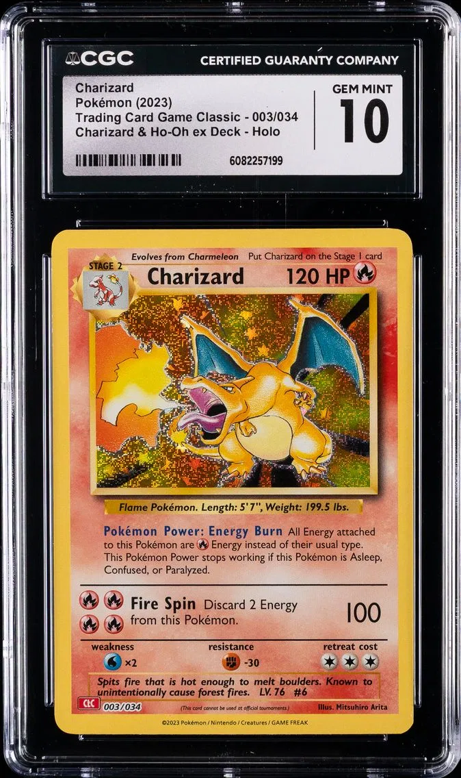 2023 #003 Charizard CGC 10 Clc-Trading Card Game Classic Charizard & HO ...