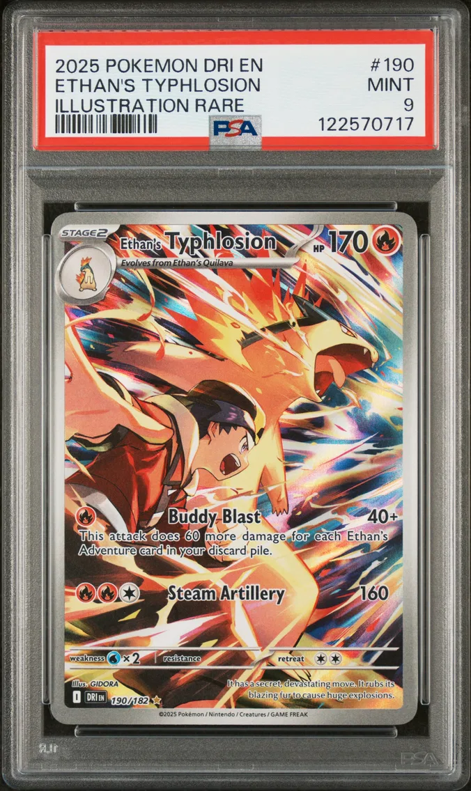 2025 #190 Ethan's Typhlosion PSA 9 Dri EN-Destined Rivals
