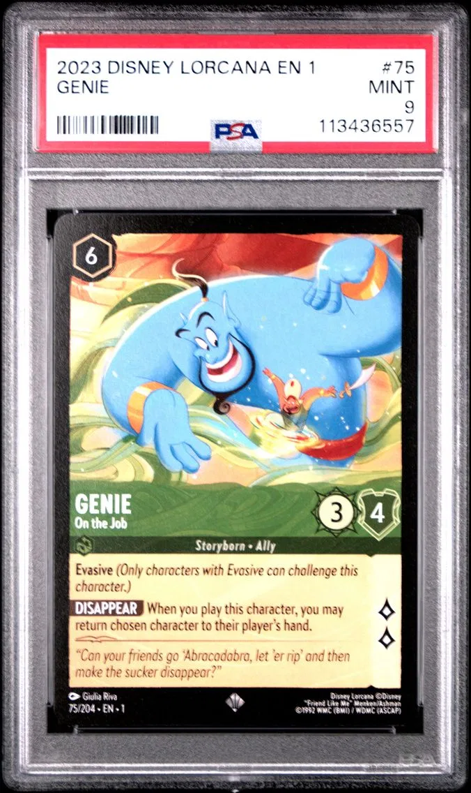 2023 #75 Genie - on the Job PSA 9 Disney Lorcana EN 1-the First Chapter