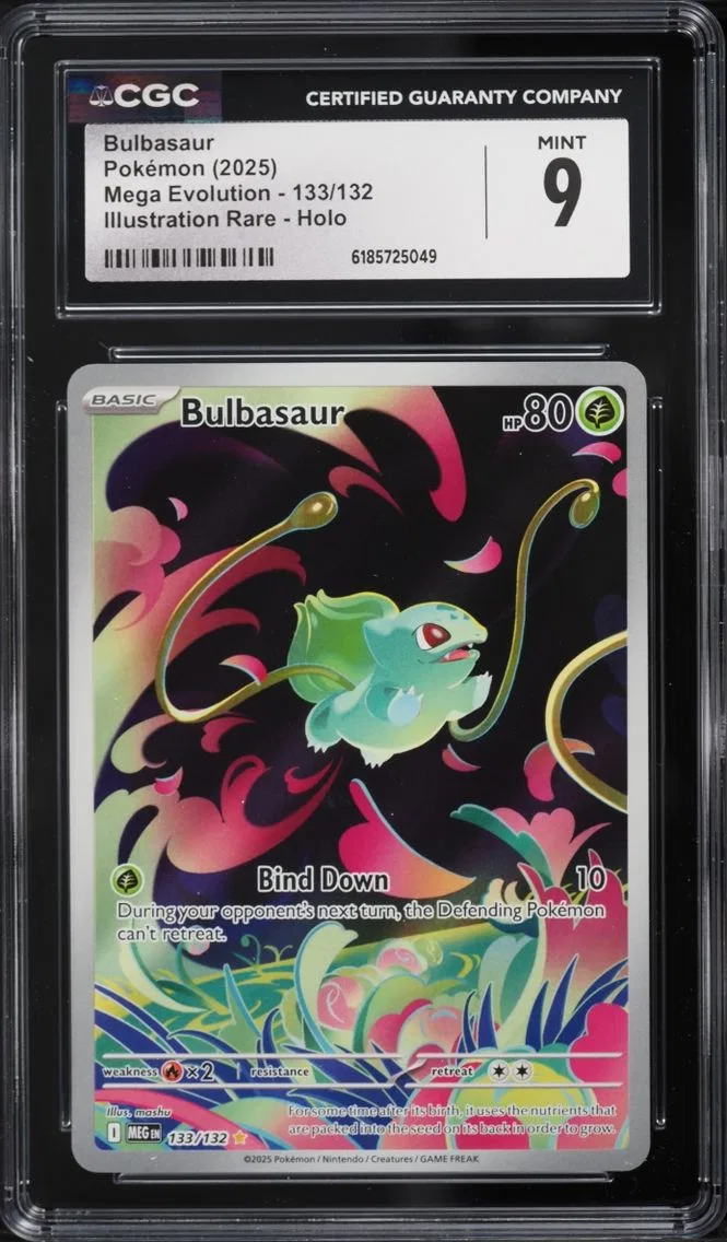2025 #133 Bulbasaur CGC 9 Pokemon Mega Evolution IR