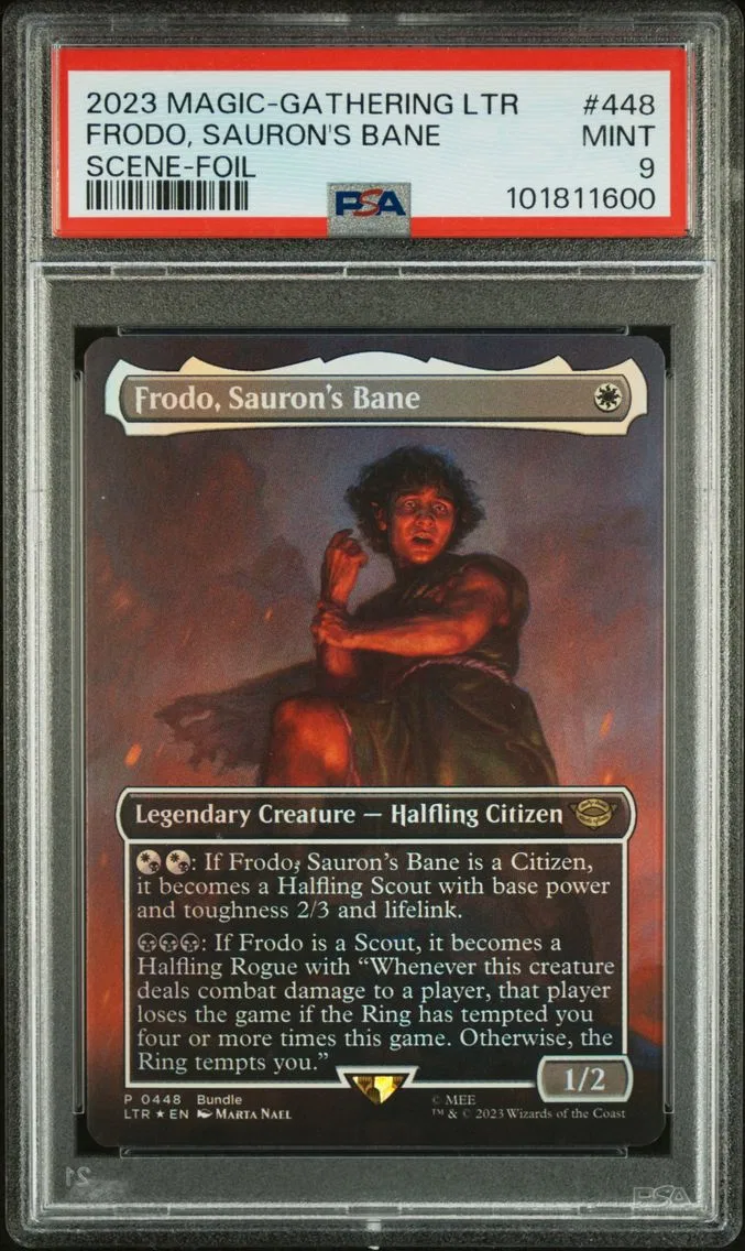2023 #448 FRODO, SAURON'S BANE PSA 9 MAGIC THE GATHERING TALES OF MIDDLE-EARTH