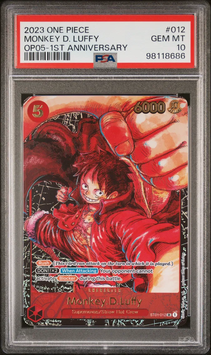 2023 #012 Monkey D. Luffy PSA 10 One Piece OP05-Awakening of the New Era