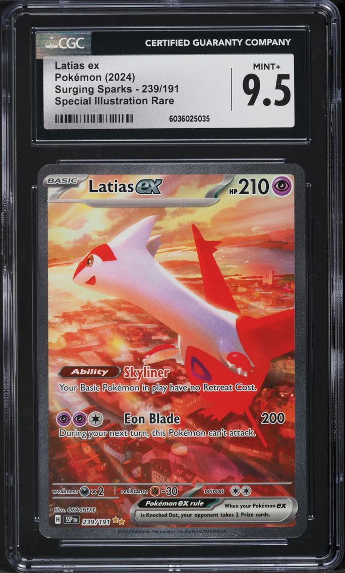 2024 #239 SCARLET & VIOLET SURGING SPARKS SIR LATIAS EX CGC 9.5 POKEMON