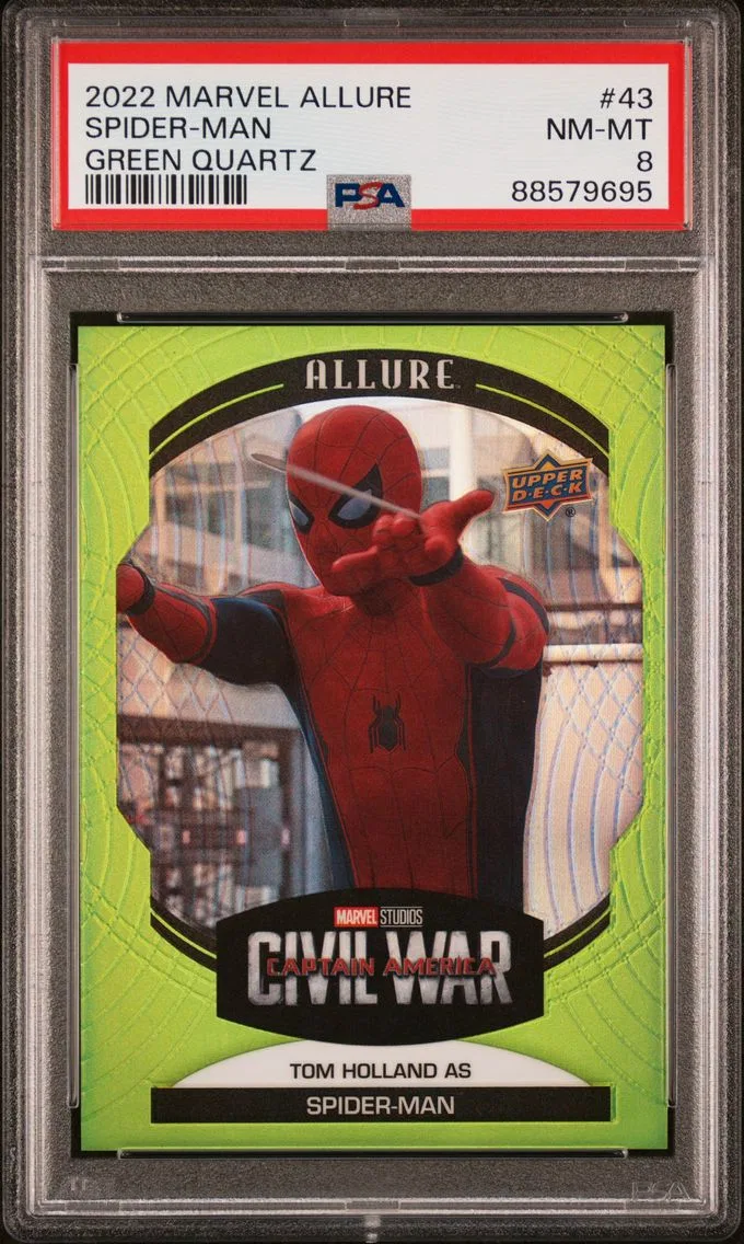2022 #43 Spider-Man PSA 8 Upper Deck Marvel Allure