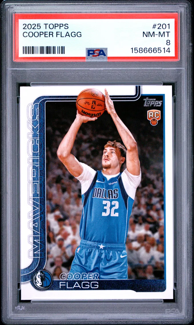 2025 #201 COOPER FLAGG PSA 8 Topps