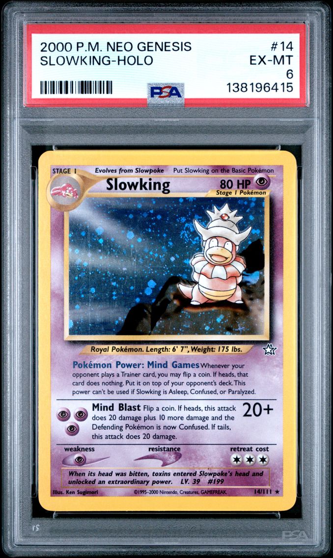 2000 #14 Slowking-Holo PSA 6 Neo Genesis Pokemon