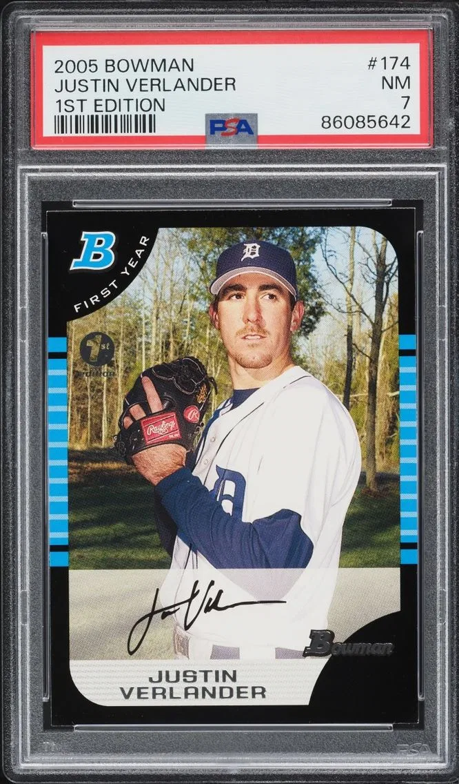 2005 #174 Justin Verlander PSA 7 Bowman 1st Edition ROOKIE