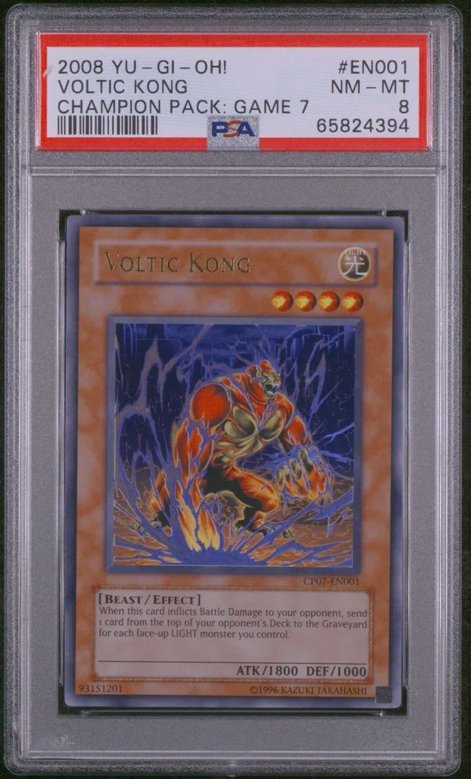 2008 YU-GI-OH! CHAMPION PACK: GAME 7 #EN001 VOLTIC KONG PSA 8