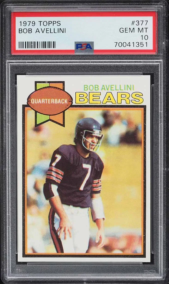 1979 #377 Bob Avellini PSA 10 Topps Football