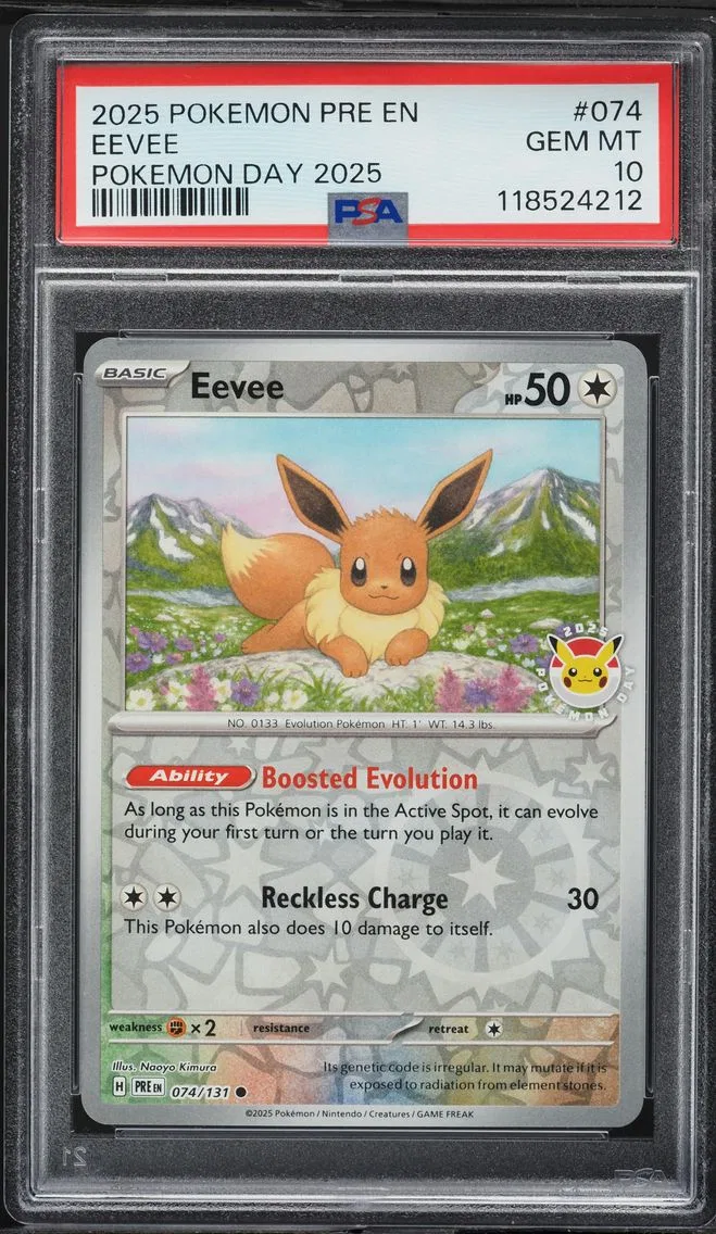 2025 #074 Eevee PSA 10 Pre EN-Prismatic Evolutions Pokemon