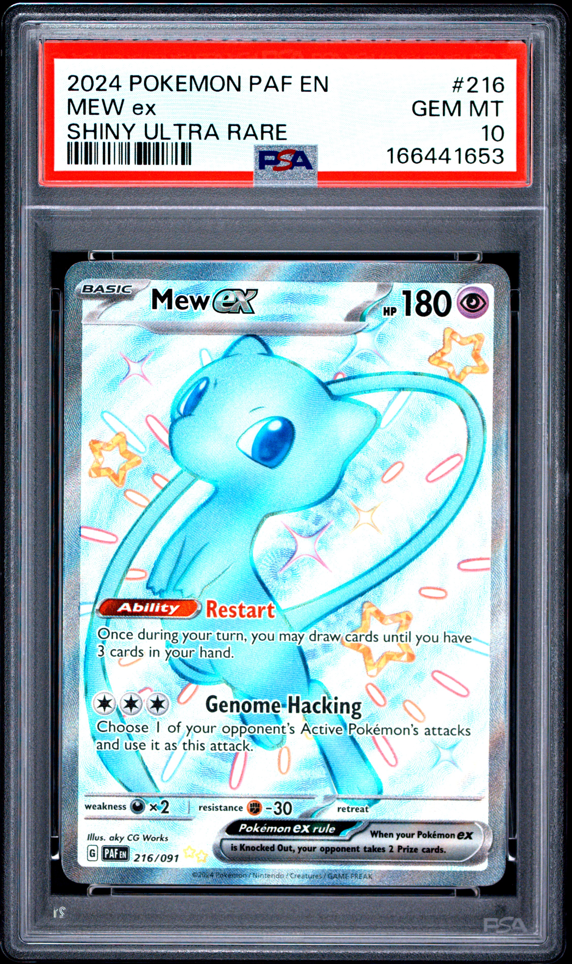 2024 #216 Mew Ex PSA 10 Paf En-Paldean Fates