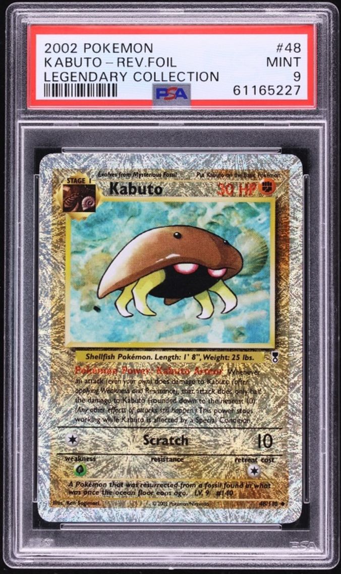2002 #48 Kabuto PSA 9 Pokemon Legendary Collection Reverse Holo