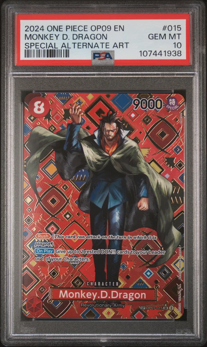 2024 #015 Monkey D. Dragon PSA 10 One Piece OP09-Emperors in the New World
