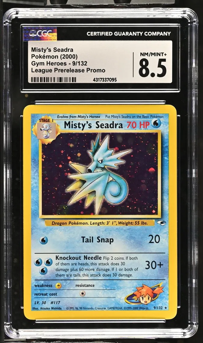 2000 #9 Misty's Seadra CGC 8.5 Gym Heroes - Unlimited - English