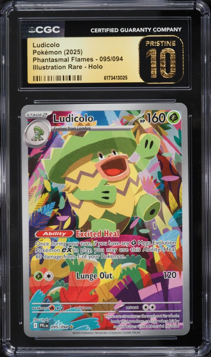 2025 Pokemon Mega Evolution Phantasmal Flames IR Ludicolo #95 CGC 10 PRISTINE