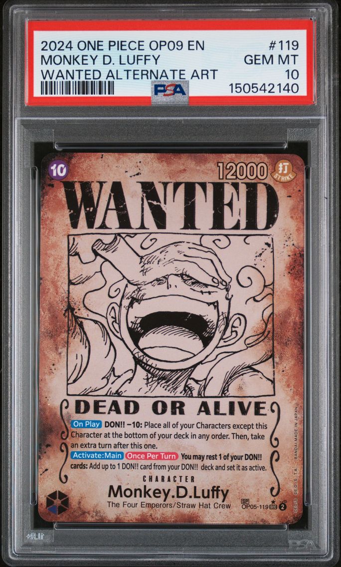 2024 #119 Monkey D. Luffy PSA 10 OP09-Emperors in the New World One Piece