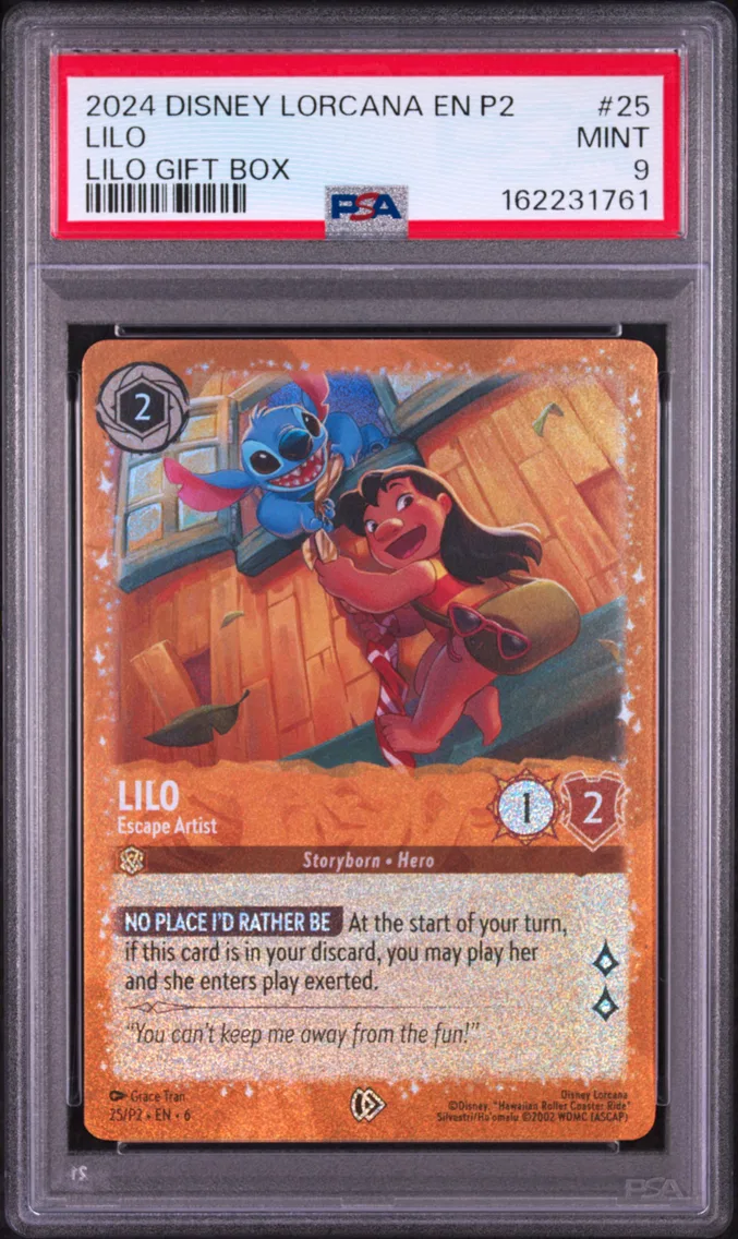2024 #25 Lilo - Escape Artist PSA 9 Disney Lorcana EN P2-Promo