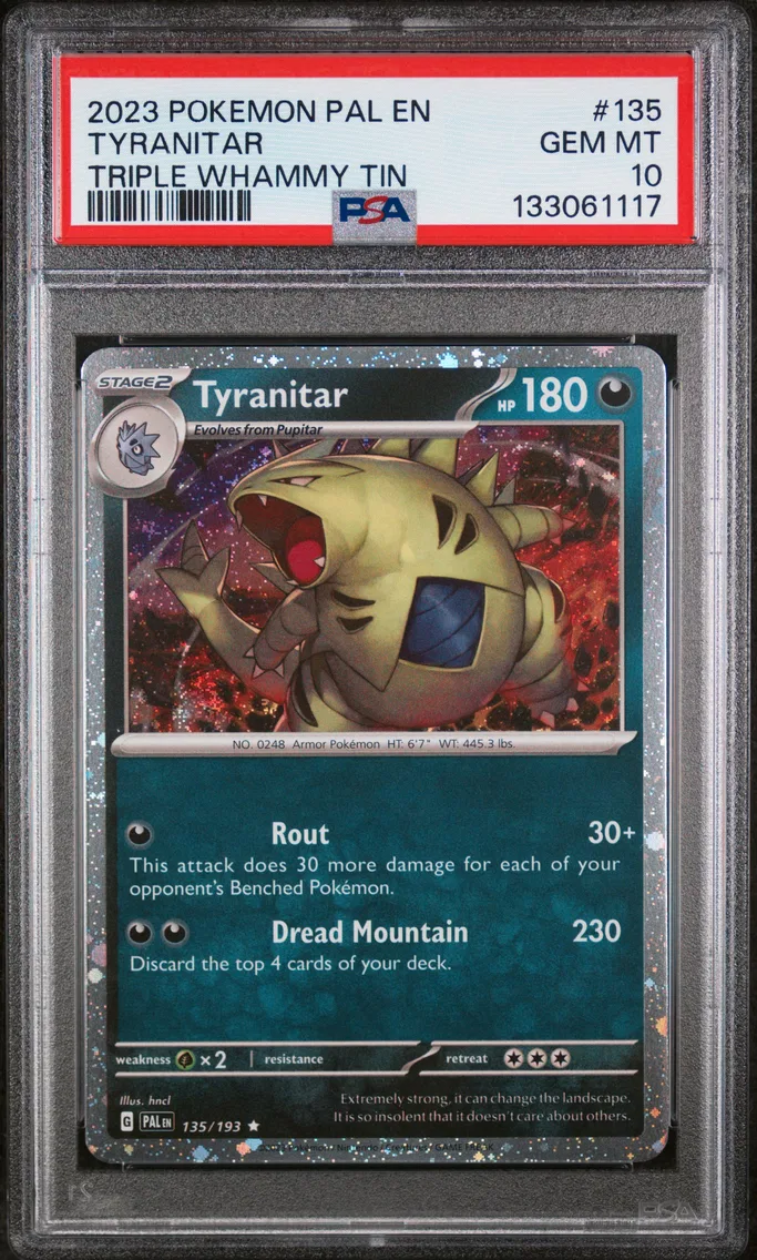 2023 #135 Tyranitar PSA 10 Pal EN-Paldea Evolved