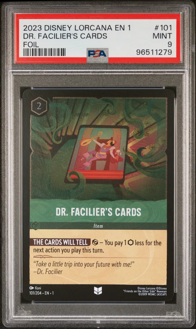 2023 #101 DR. FACILIER'S CARDS PSA 9 Disney Lorcana EN 1-the First Chapter