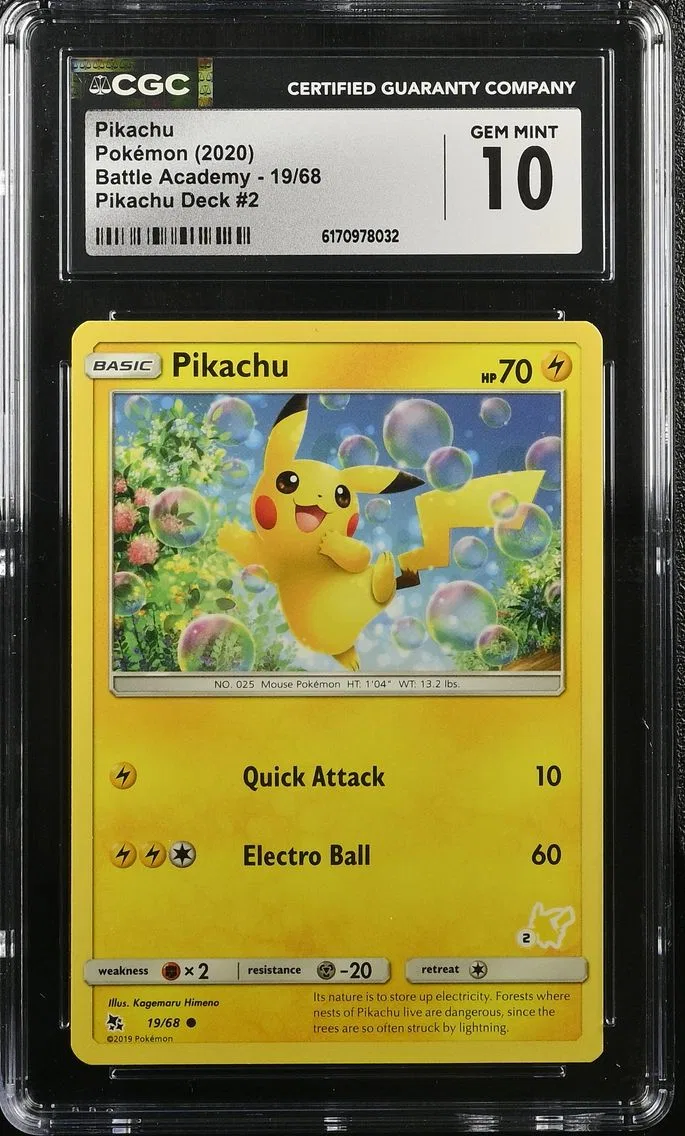 2020 #19 Pikachu CGC 10 Battle Academy - English