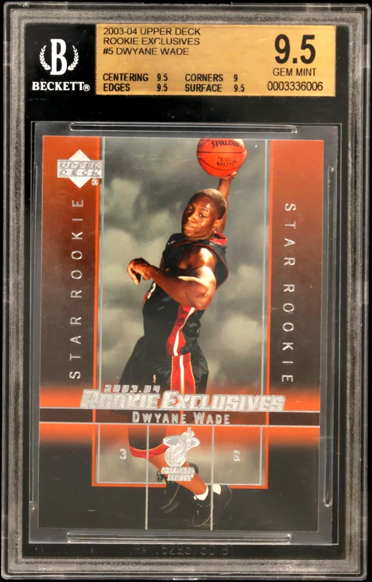 2003 #5 Dwyane Wade RC BGS 9.5 Upper Deck Rookie Exclusives