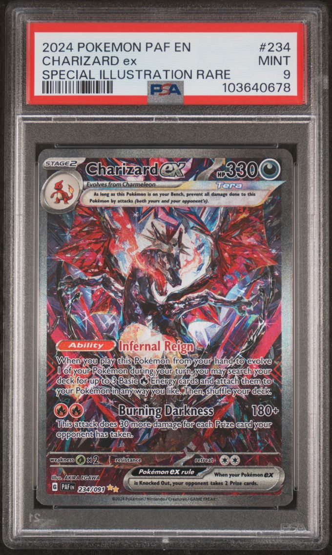 2024 #234/091 Charizard ex PSA 9 Paldean Fates - PAF EN - English Pokemon