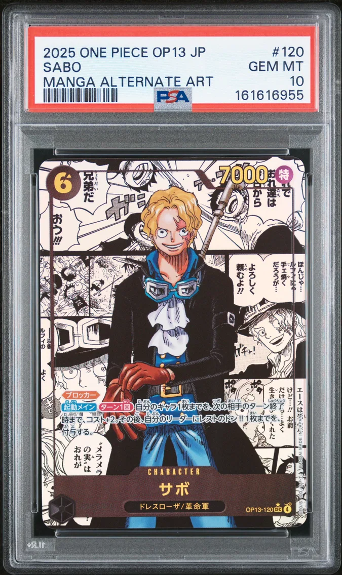 2025 #120 Sabo PSA 10 One Piece Japanese OP13-Carrying on His Will