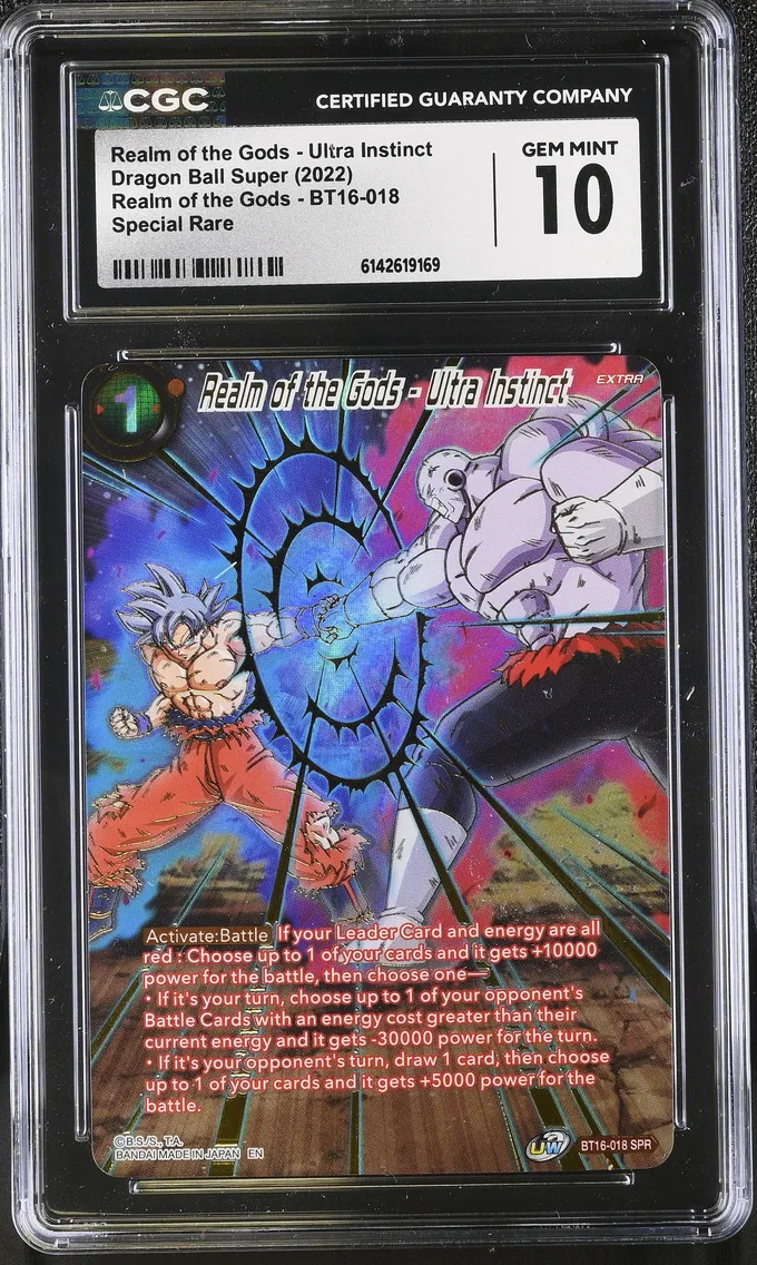 2022 #BT16-018 Realm of the Gods - Ultra Instinct CGC 10 Realm of the Gods - English