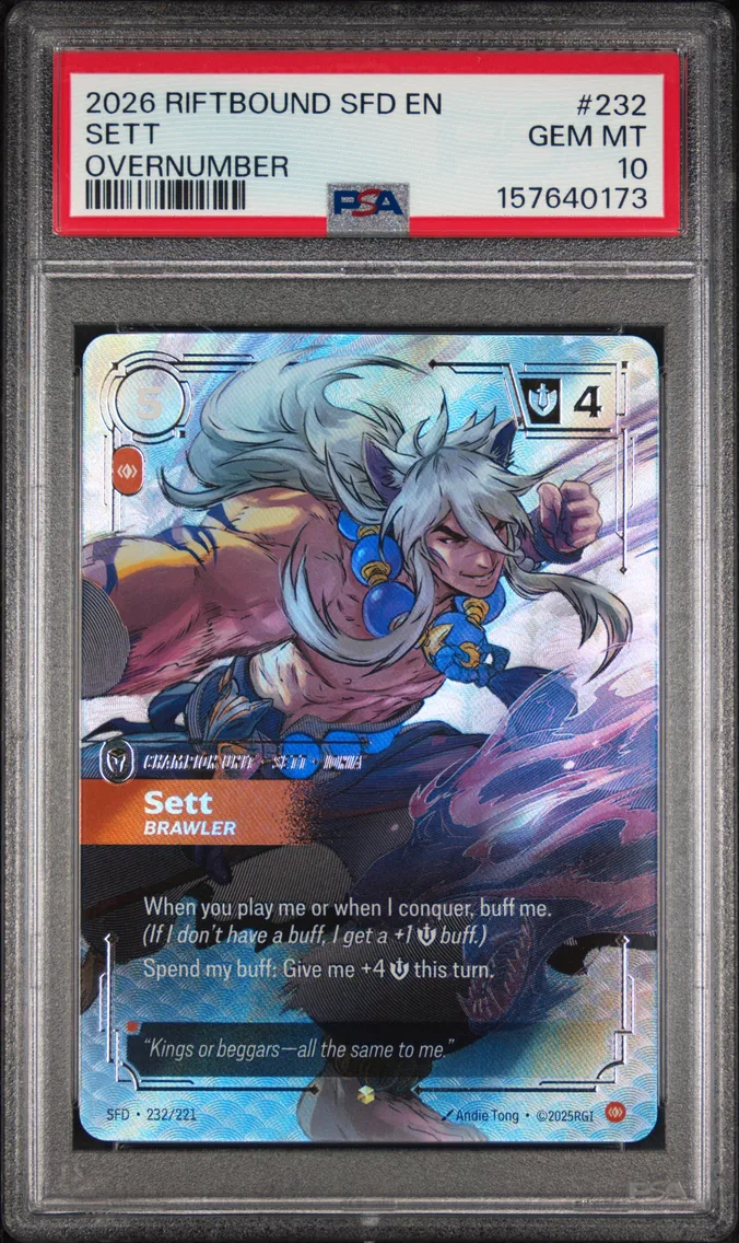2026 #232 Sett - Brawler PSA 10 Riftbound: League of Legends Sfd-Spiritforged
