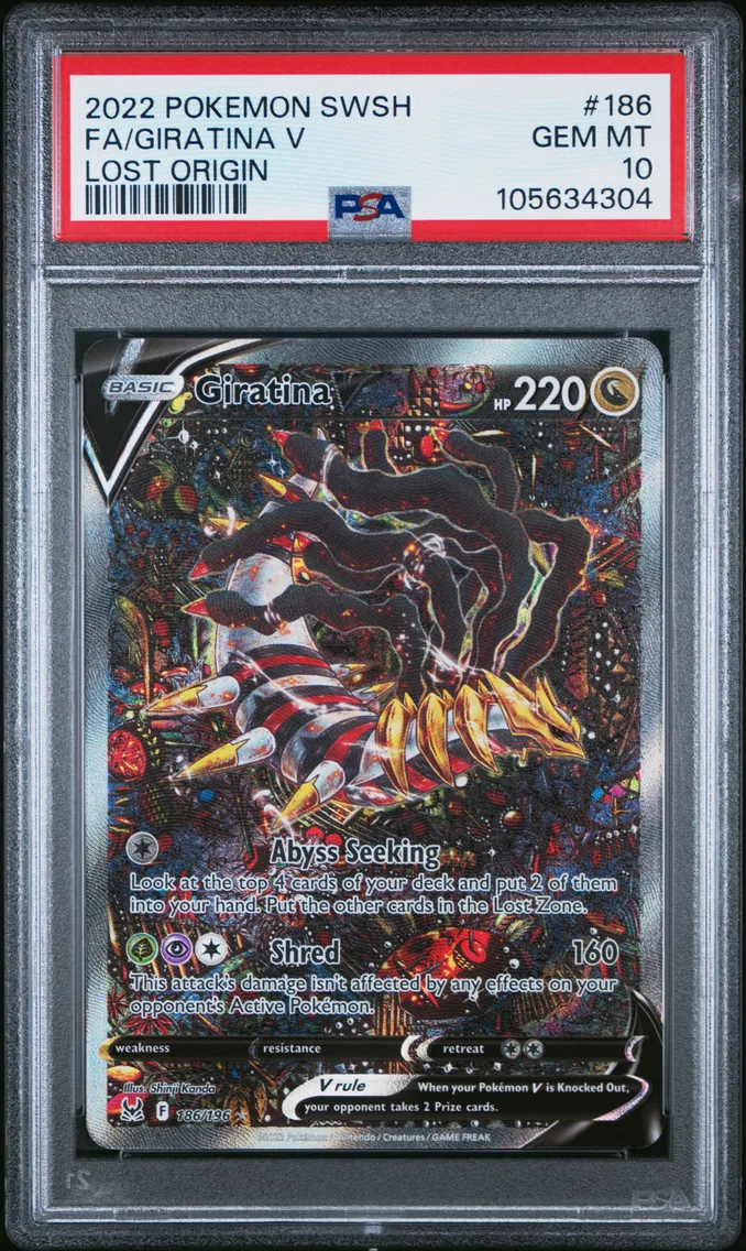 2022 #186 Full Art/Giratina V PSA 10 Sword & Shield Lost Origin