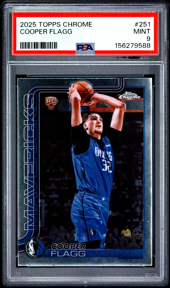 2025 #251 Cooper Flagg PSA 9 Topps Chrome