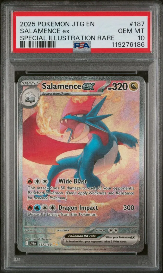 2025 #187 Salamence EX PSA 10 Jt