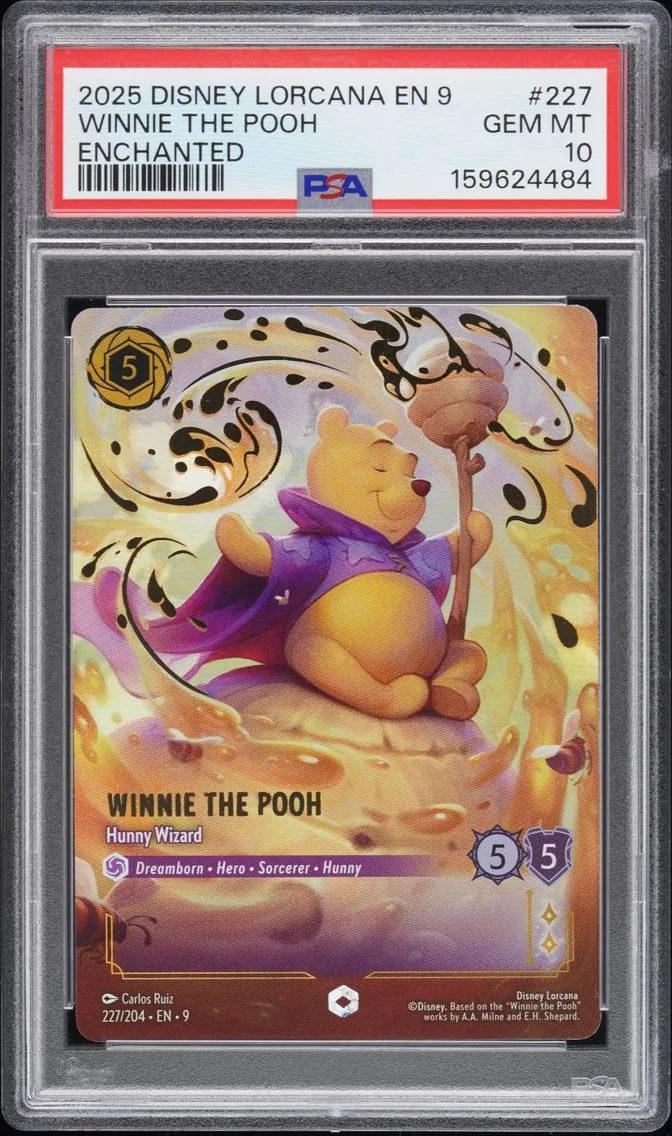 2025 #227 Winnie the Pooh - Hunny Wizard PSA 10 Disney Lorcana EN 9-Fabled
