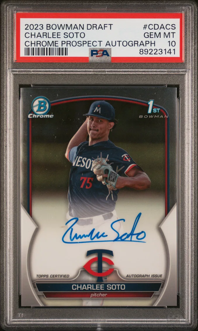 2023 #CDACS Charlee Soto PSA 10 Bowman Draft Chrome Prospect Autograph