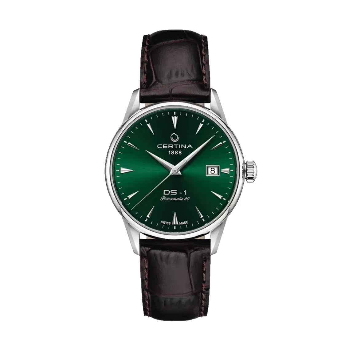 Certina DS-1 Automatic 38mm - Green on Leather Strap