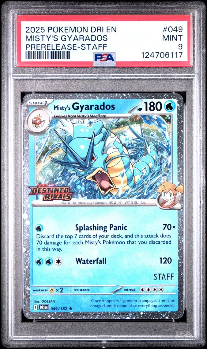 2025 #049 Misty's Gyarados PSA 9 Dri EN-Destined Rivals Pokemon