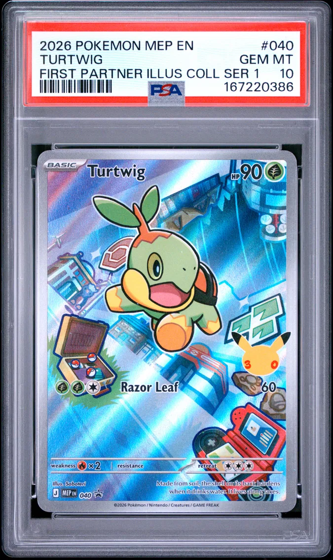 2026 #040 Turtwig PSA 10 Mep EN-Me Black Star Promo