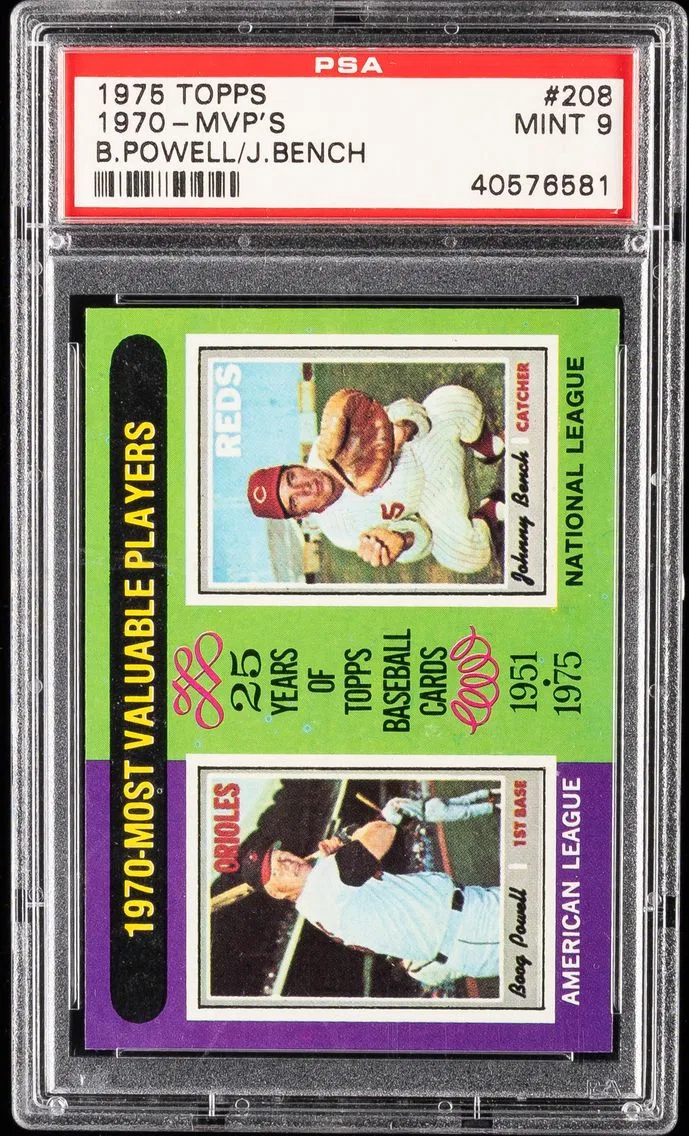 1975 #208 1970-MVP's PSA 9 Topps