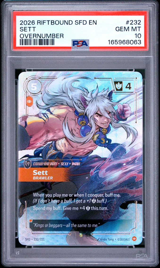 2026 #232 Sett - Brawler PSA 10 Riftbound: League of Legends Sfd-Spiritforged