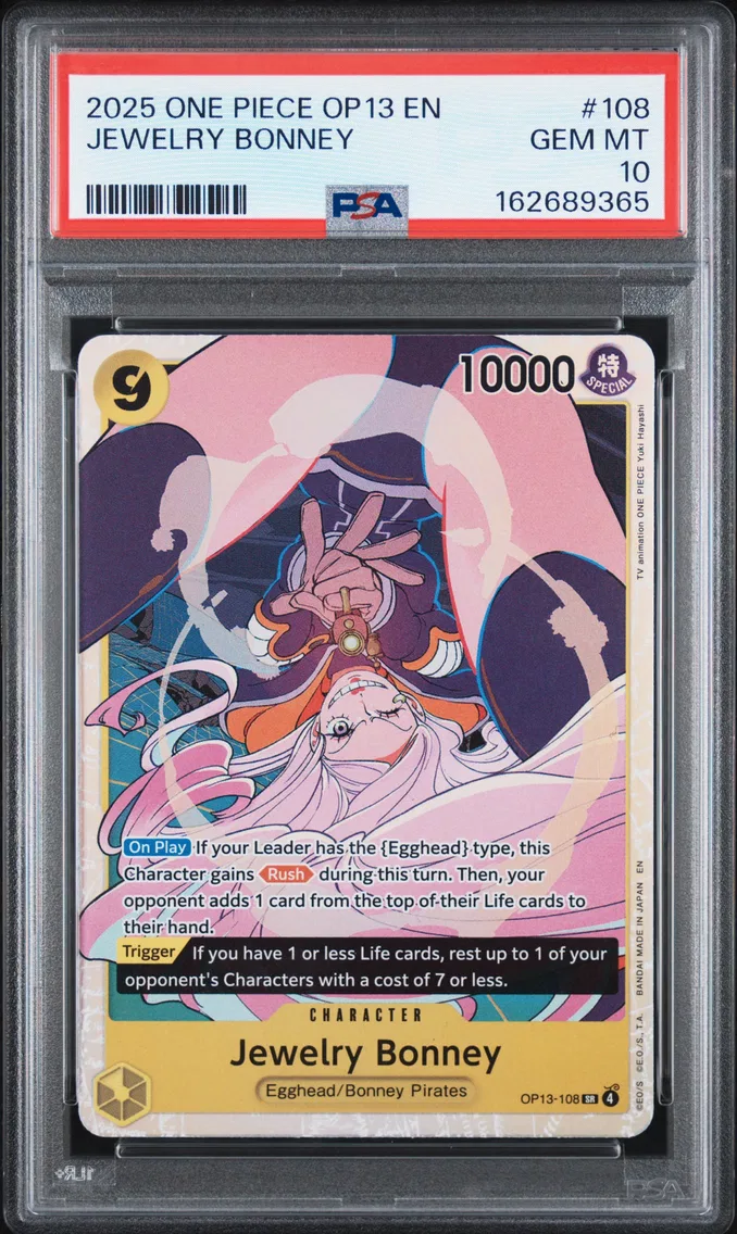 2025 #108 Jewelry Bonney PSA 10 One Piece OP13-Carrying on His Will