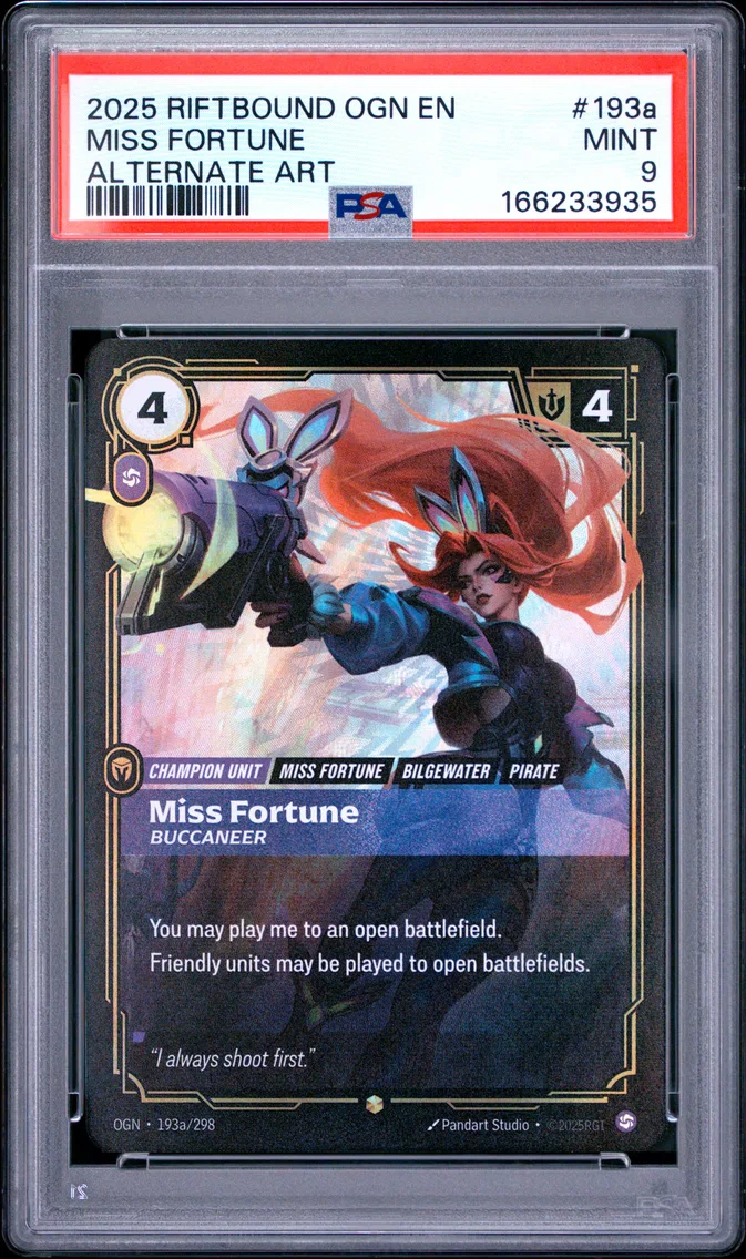 2025 #193a Miss Fortune - Buccaneer PSA 9 Riftbound: League of Legends Ogn-Origins