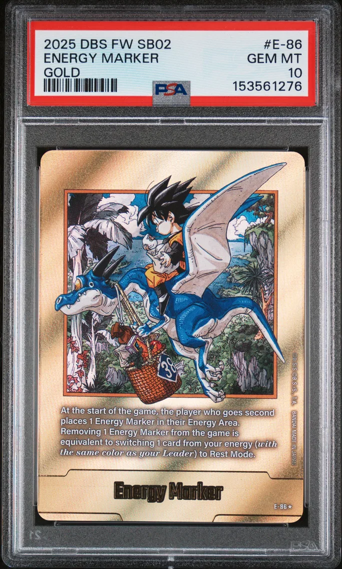 2025 #E-86 Energy Marker PSA 10 Dragon Ball Super Card Game Fusion World Manga Booster 02