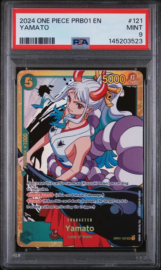 2024 #121 Yamato PSA 9 One Piece PRB01-Premium Booster -One Piece Card the Best-