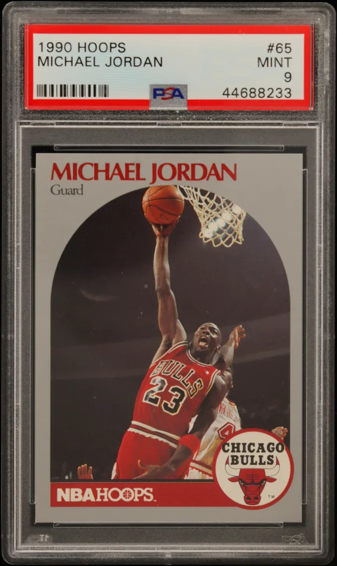 1990 #65 Michael Jordan PSA 9 Hoops