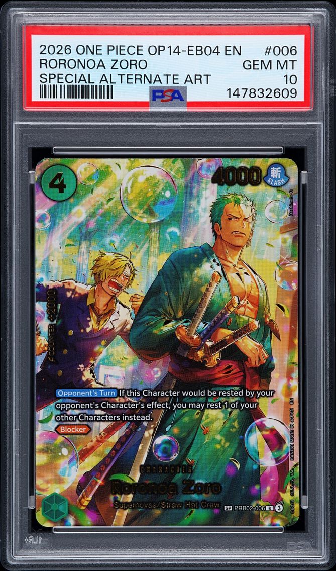 2026 #006 Roronoa Zoro PSA 10 On