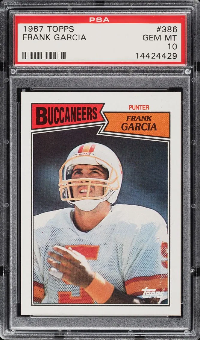 1987 TOPPS FOOTBALL FRANK GARCIA #386 PSA 10 GEM MINT