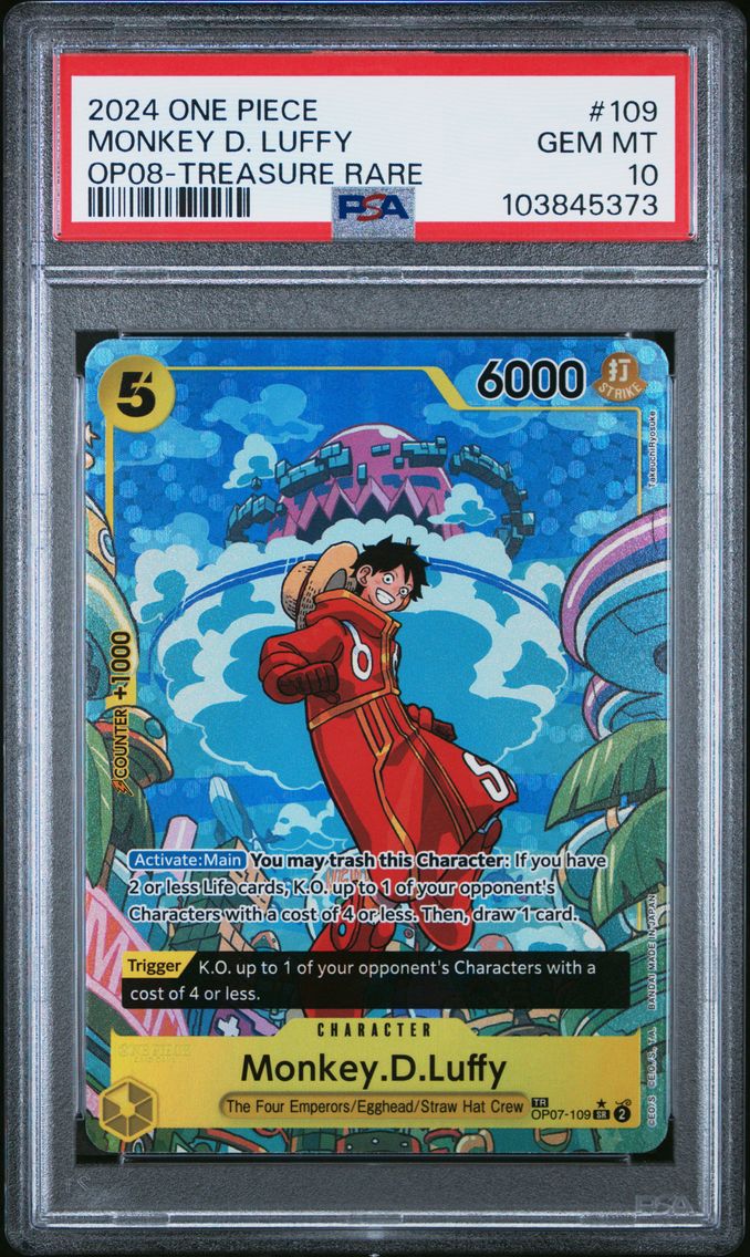 2024 #109 Monkey D. Luffy PSA 10 One Piece OP08-Two Legends